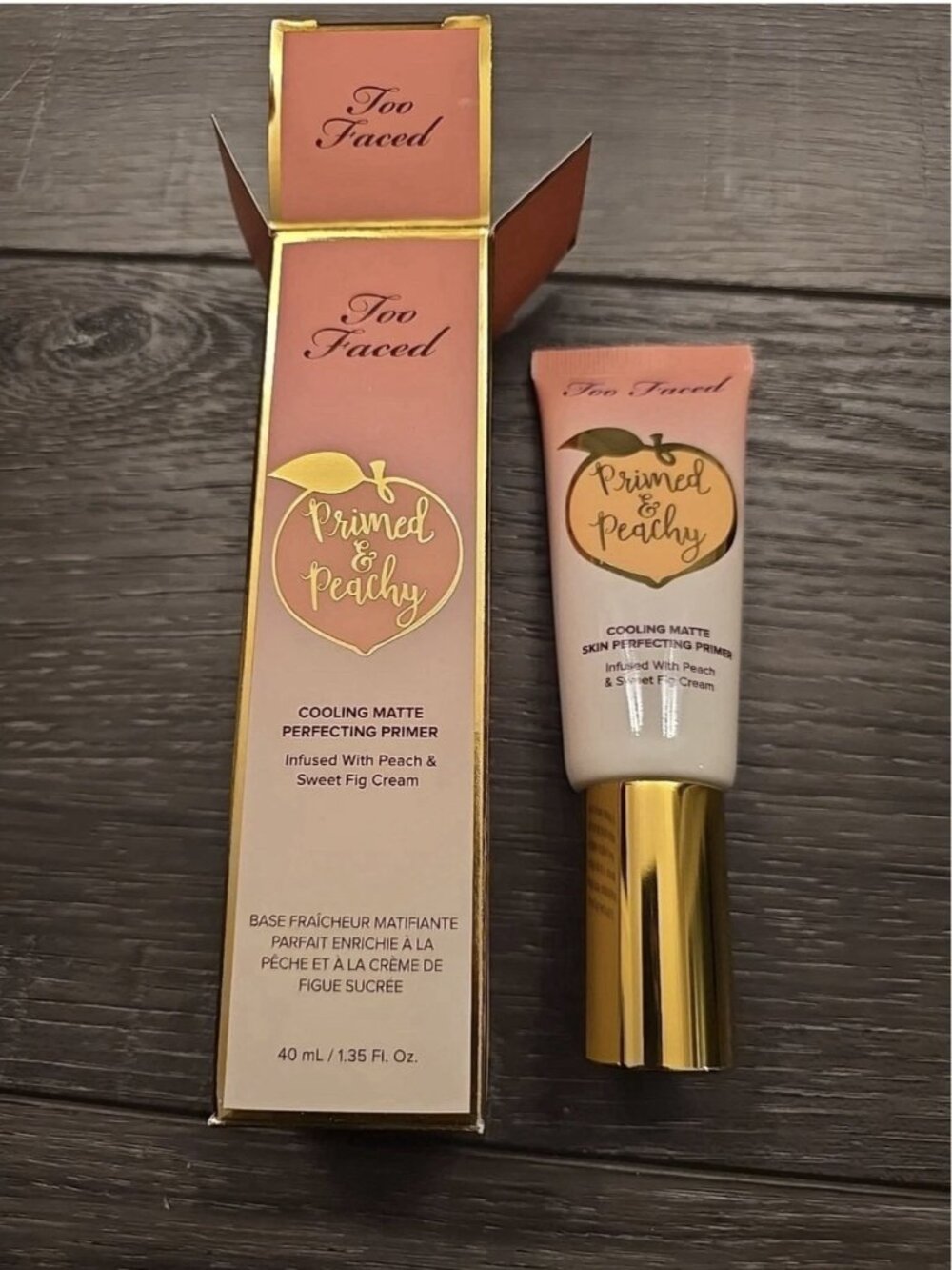Too Faced PRIMED & PEACHY Cooling Matte Perfecting Primer (1.35 oz./FULL SIZE)